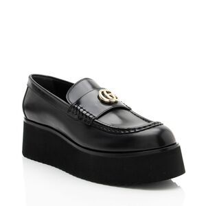 Gucci Shiny Calfskin GG Creeper Platform Loafers - Size 9.5 / 39.5